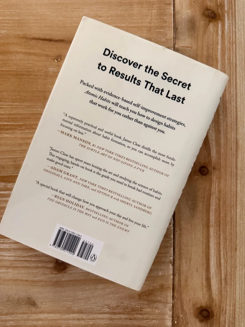 Atomic Habits Hard-Book by James Clear - Cream and Orange Cover